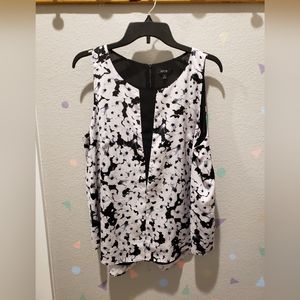Apt. 9 Black Floral Blouse